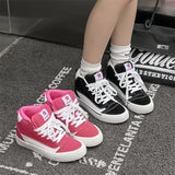 Design inspired canvas shoes for both male and female students, Ins trendy and versatile Hong Kong style casual board shoes