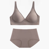 Nude No-Trace Bra Set with 3D Jelly Strip 